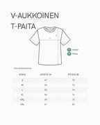 Musta V-aukkoinen t-paita (multipack)